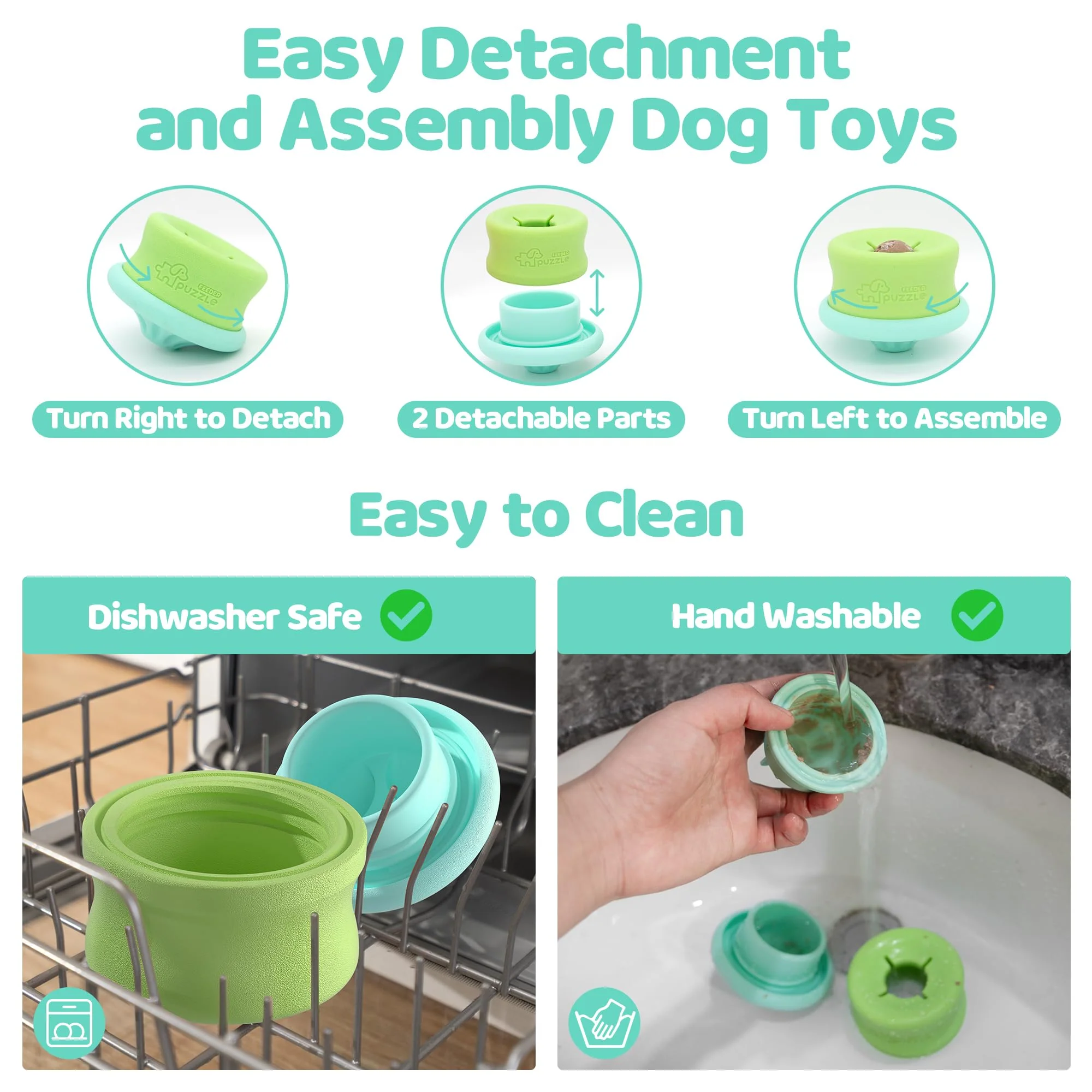 Puzzle Lickpop Blue, Interactive Enrichment Dog Toys, Slow Feeding, Treat Dispensing, and Freezable Fun to Keep Them Busy,Blue - Image 5