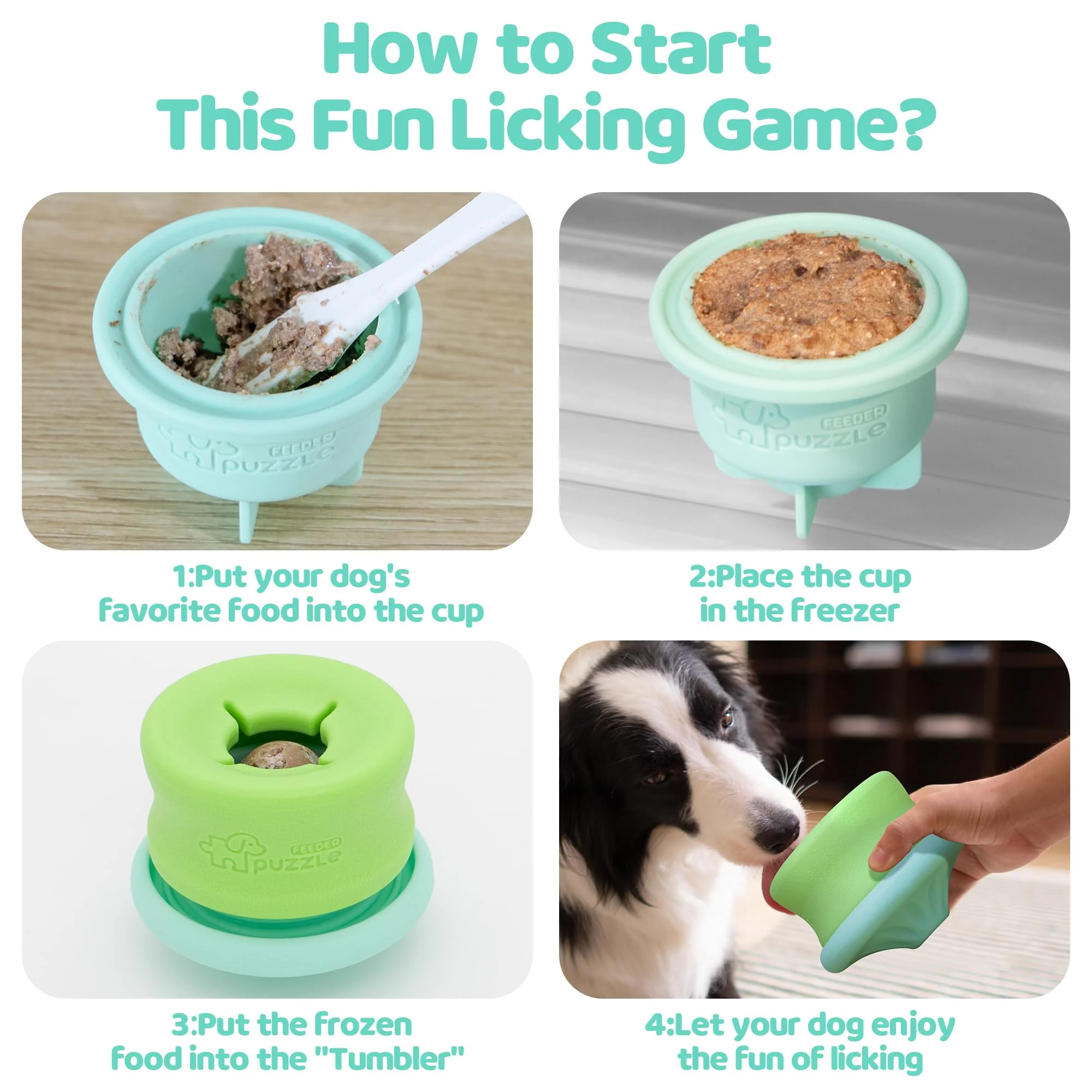 Puzzle Lickpop Blue, Interactive Enrichment Dog Toys, Slow Feeding, Treat Dispensing, and Freezable Fun to Keep Them Busy,Blue - Image 7