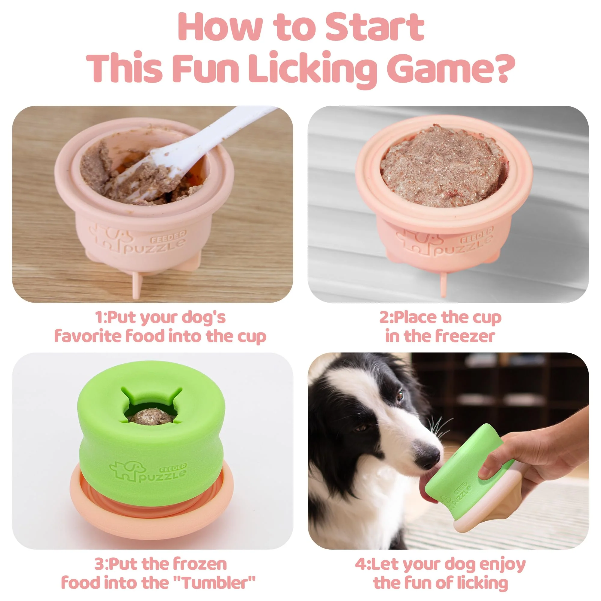 Puzzle Lickpop Pink, Interactive Enrichment Dog Toys, Slow Feeding, Treat Dispensing, and Freezable Fun to Keep Them Busy,Pink - Image 7